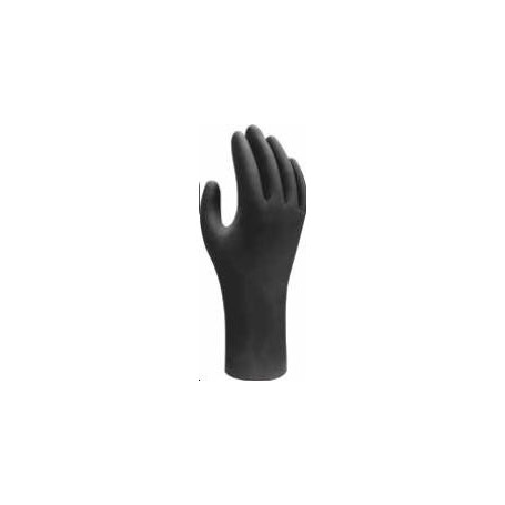 Gants jetables nitrile biodégradable 240mm 0,10mm noir T10 - Boite de 100pc amexfrance Outillage